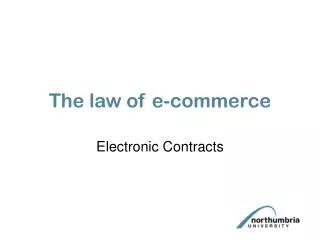 The law of e-commerce