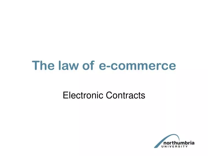 the law of e commerce