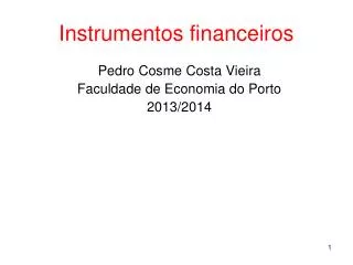 instrumentos financeiros