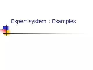 Expert system : Examples