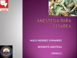 anestesia para cesarea