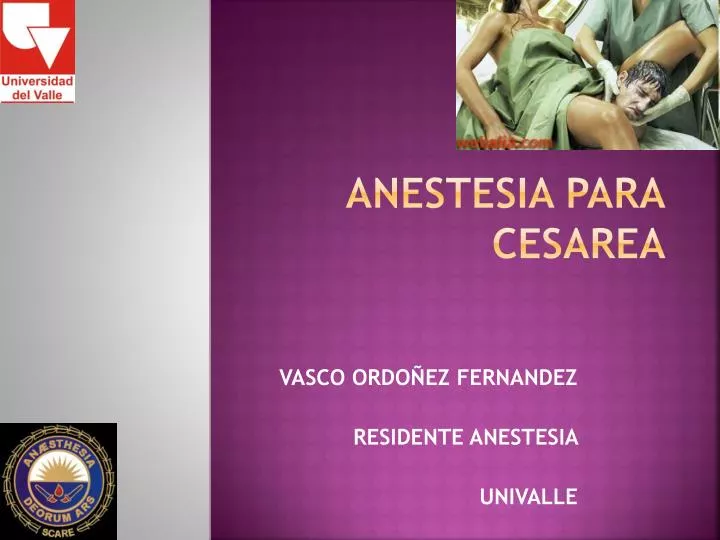 anestesia para cesarea