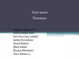 teori atom thomson
