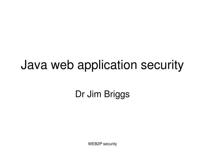 java web application security