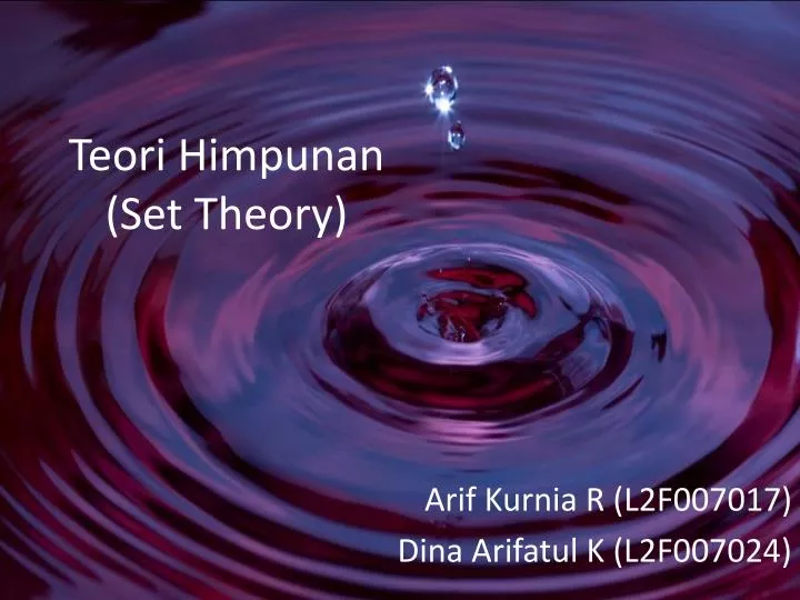 teori himpunan set theory