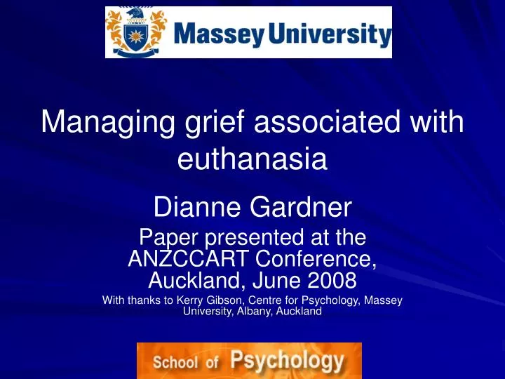 managing grief associated with euthanasia