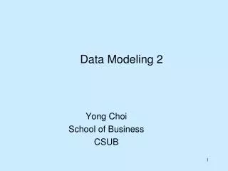 Data Modeling 2