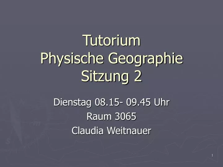 tutorium physische geographie sitzung 2