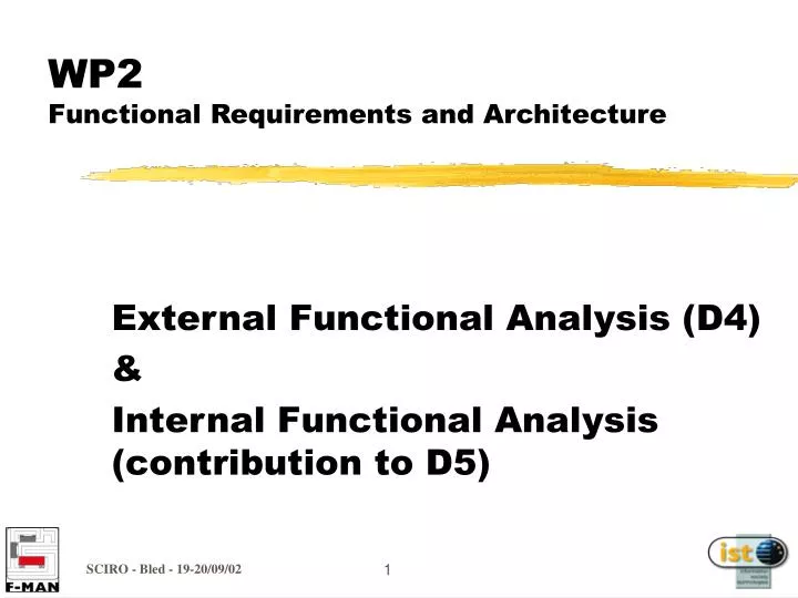 wp2 functional requirements and architecture