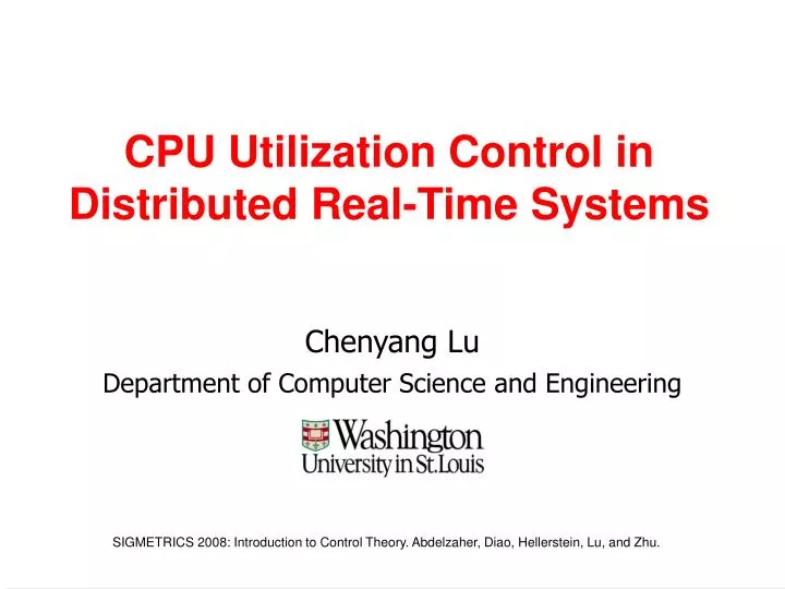 cpu utilization control in distributed real time systems