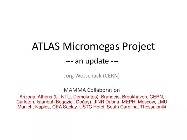atlas micromegas project an update