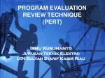 PROGRAM EVALUATION REVIEW TECHNIQUE (PERT) - slide 1