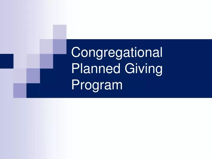 congregational planned giving program