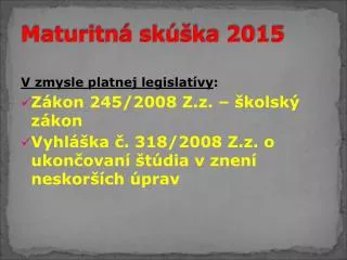 maturitn sk ka 2015