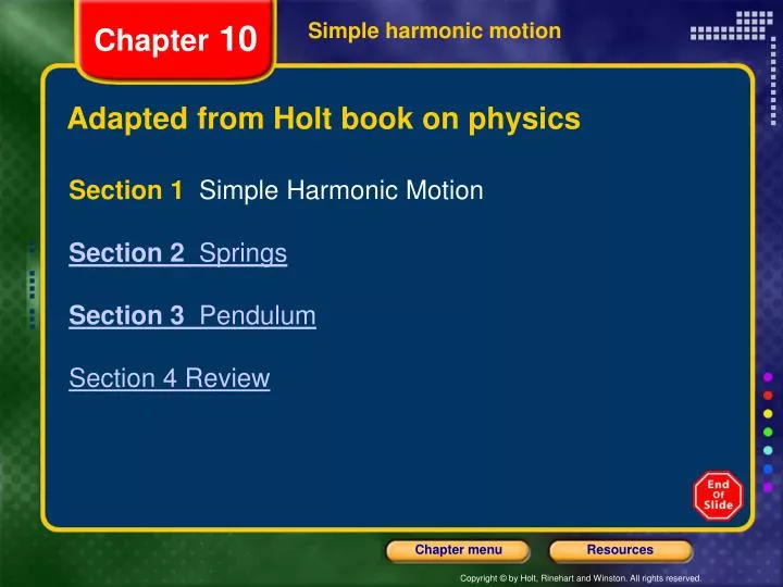 adapted from holt book on physics