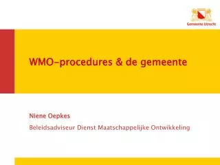 wmo procedures de gemeente