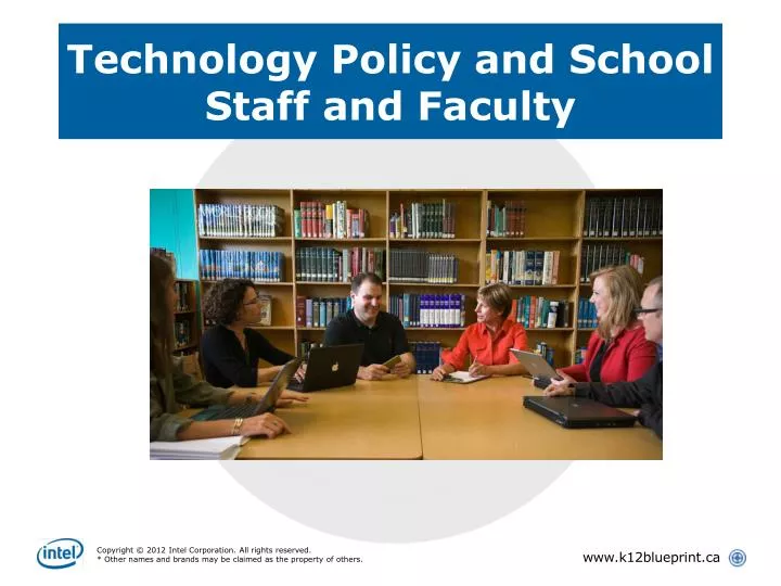 technology policy and school staff and faculty