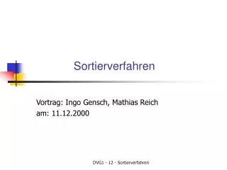 sortierverfahren