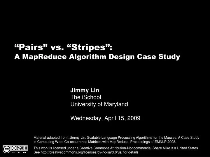 jimmy lin the ischool university of maryland wednesday april 15 2009