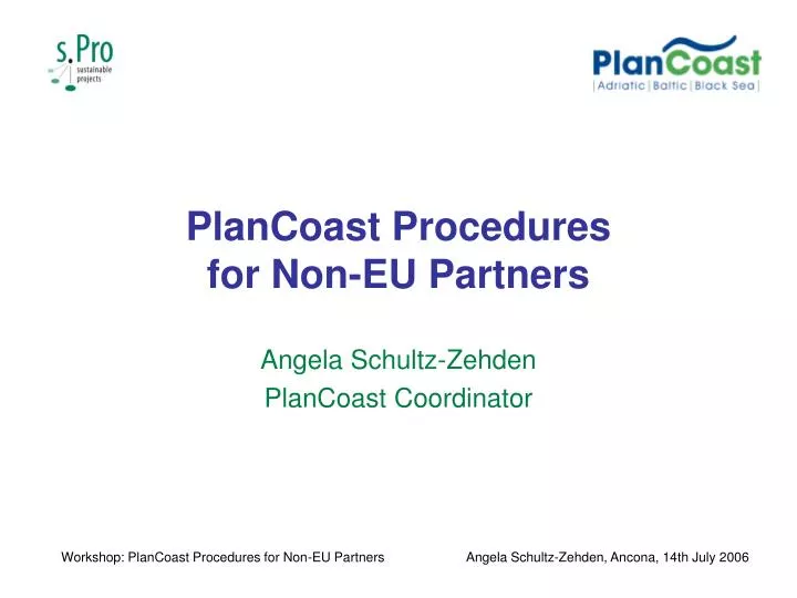 plancoast procedures for non eu partners