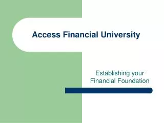 Access Financial University