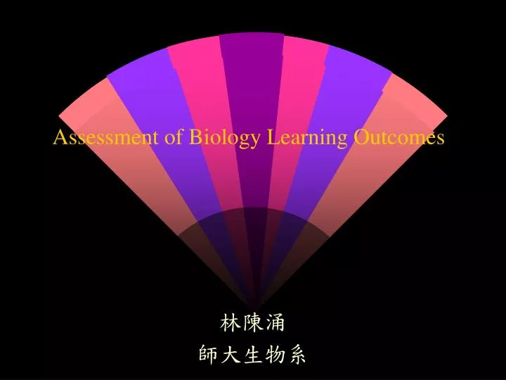 assessment of biology learning outcomes