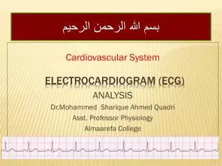 ELECTROCARDIOGRAM (ECG)