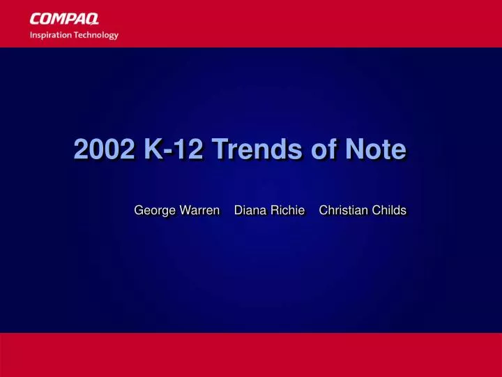 2002 k 12 trends of note