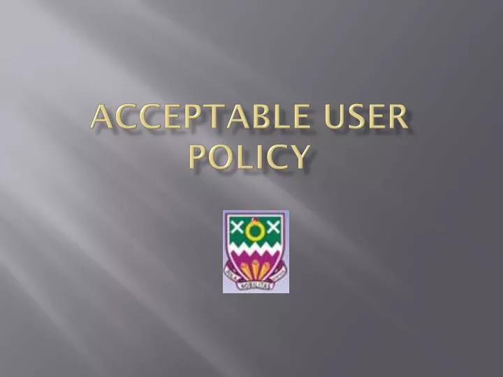 acceptable user policy
