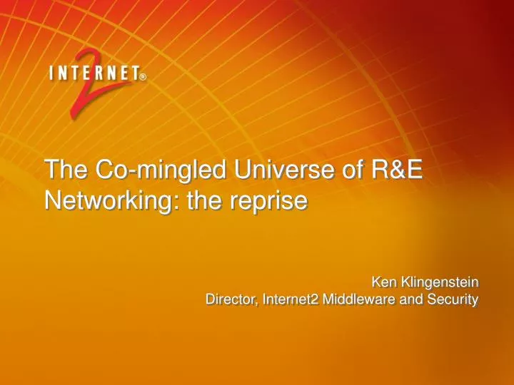 the co mingled universe of r e networking the reprise