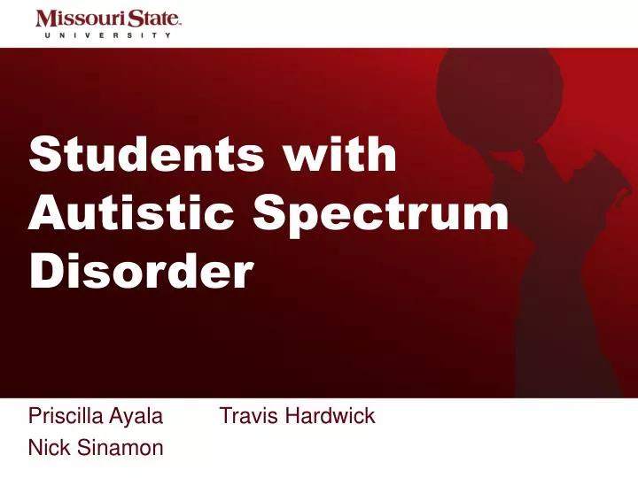 students with autistic spectrum disorder