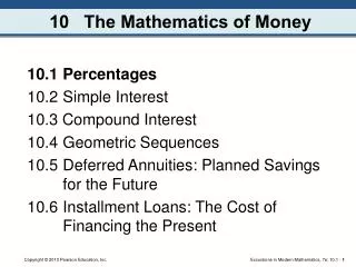 10 The Mathematics of Money