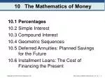 10 The Mathematics of Money - slide 1