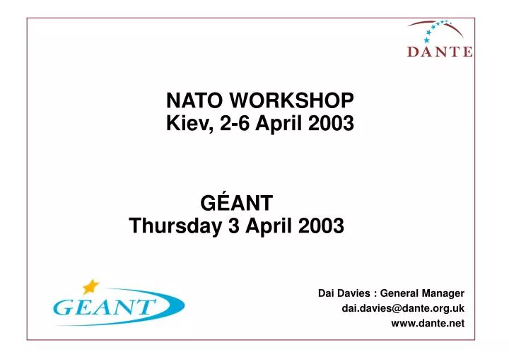 nato workshop kiev 2 6 april 2003