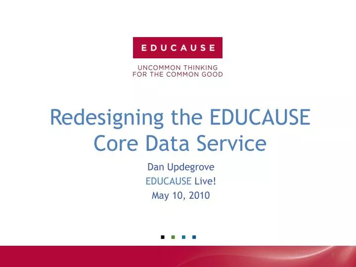 redesigning the educause core data service