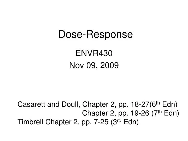 dose response