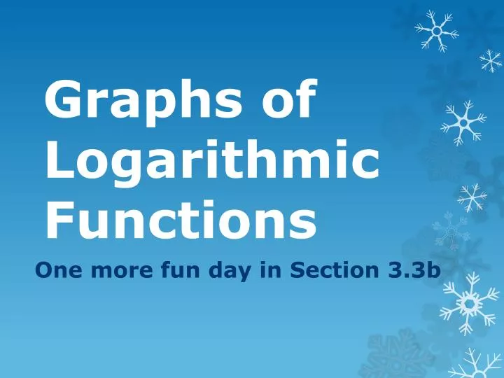 graphs of logarithmic functions