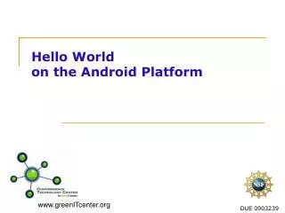 Hello World on the Android Platform