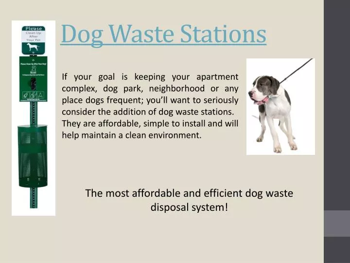 dog waste stations