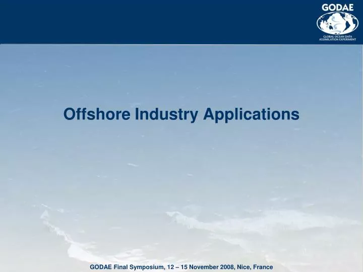 offshore industry applications
