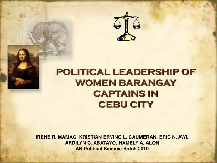 political leadership of women barangay captains in cebu city