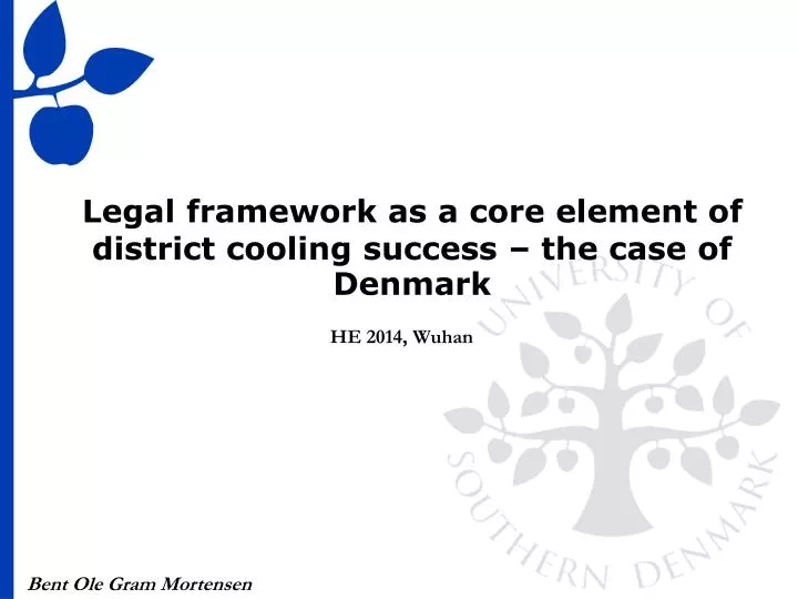 legal framework as a core element of district cooling success the case of denmark