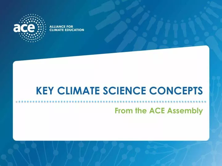 key climate science concepts