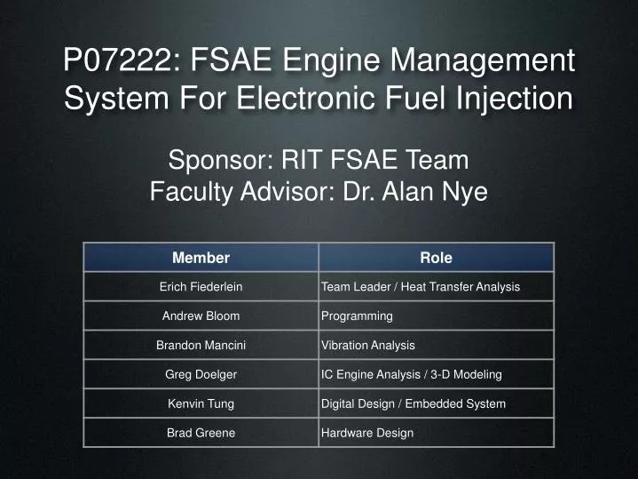 p07222 fsae engine management system for electronic fuel injection