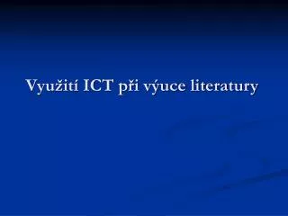 vyu it ict p i v uce literatury