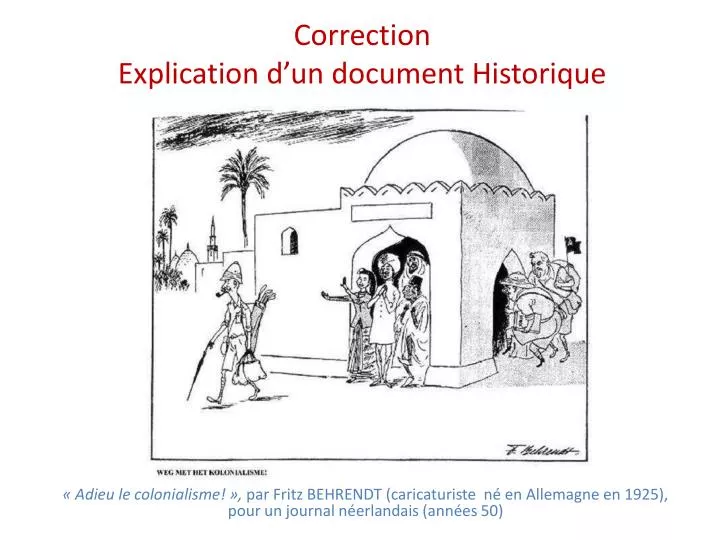 correction explication d un document historique