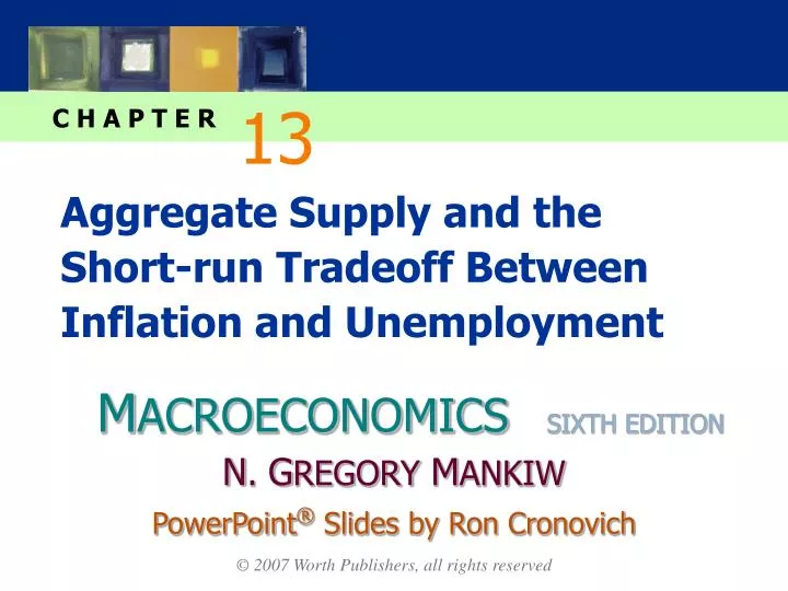 aggregate supply and the short run tradeoff between inflation and unemployment