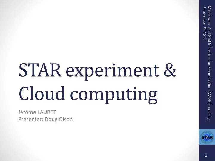 star experiment cloud computing