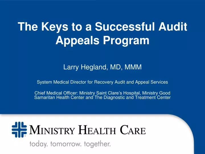 the keys to a successful audit appeals program