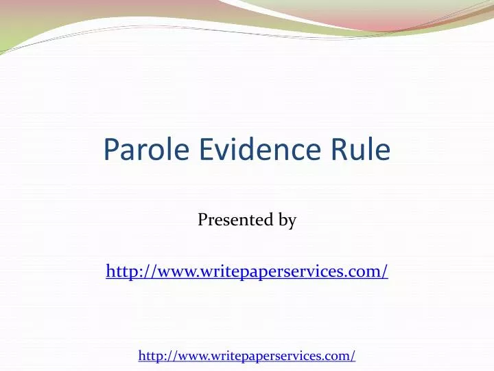 parole evidence rule